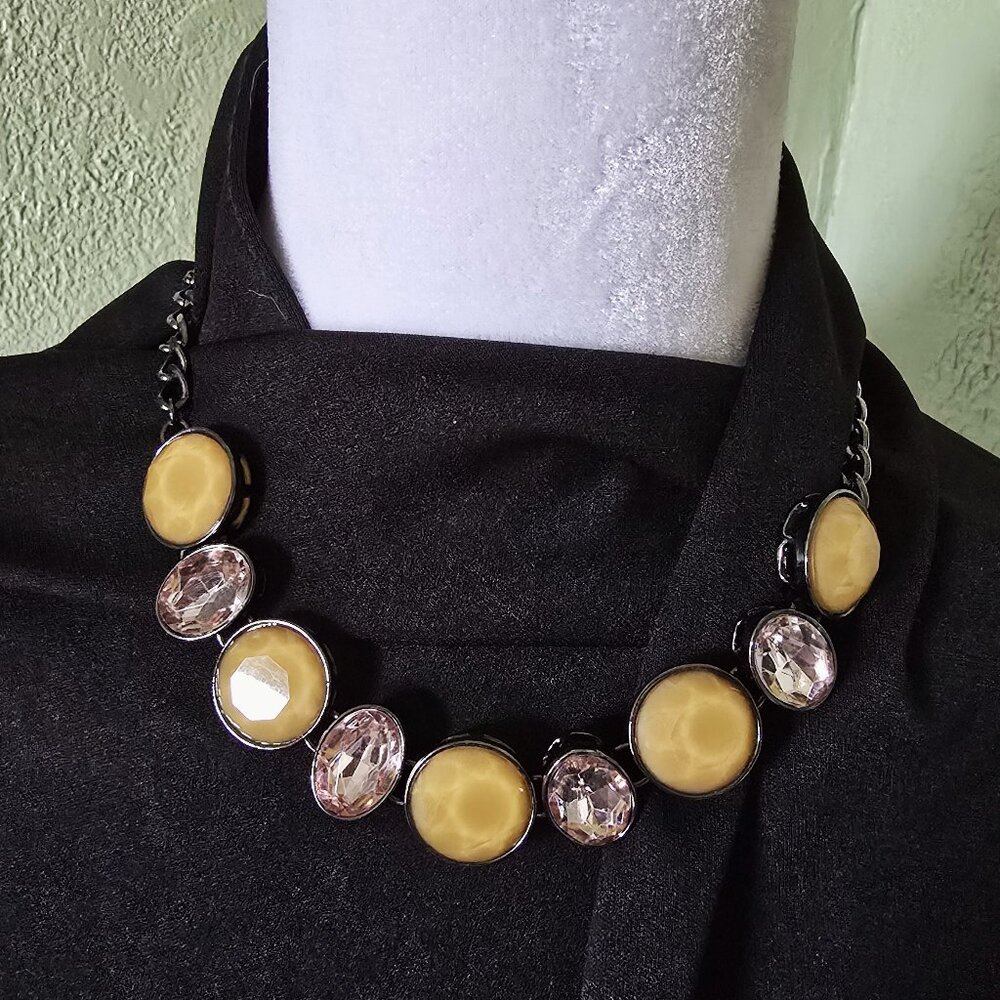 Pink Oval Necklace